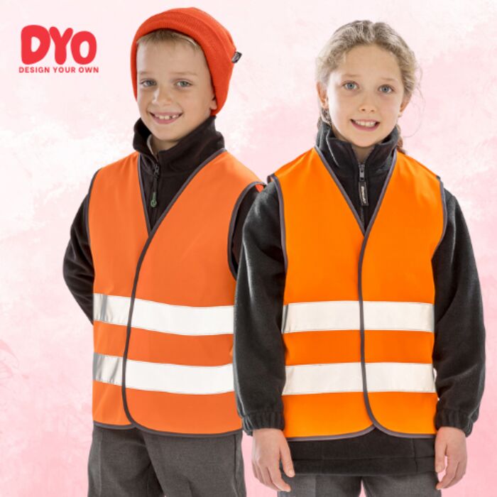 Hi-vis reflective border kids waistcoat Thumbnail